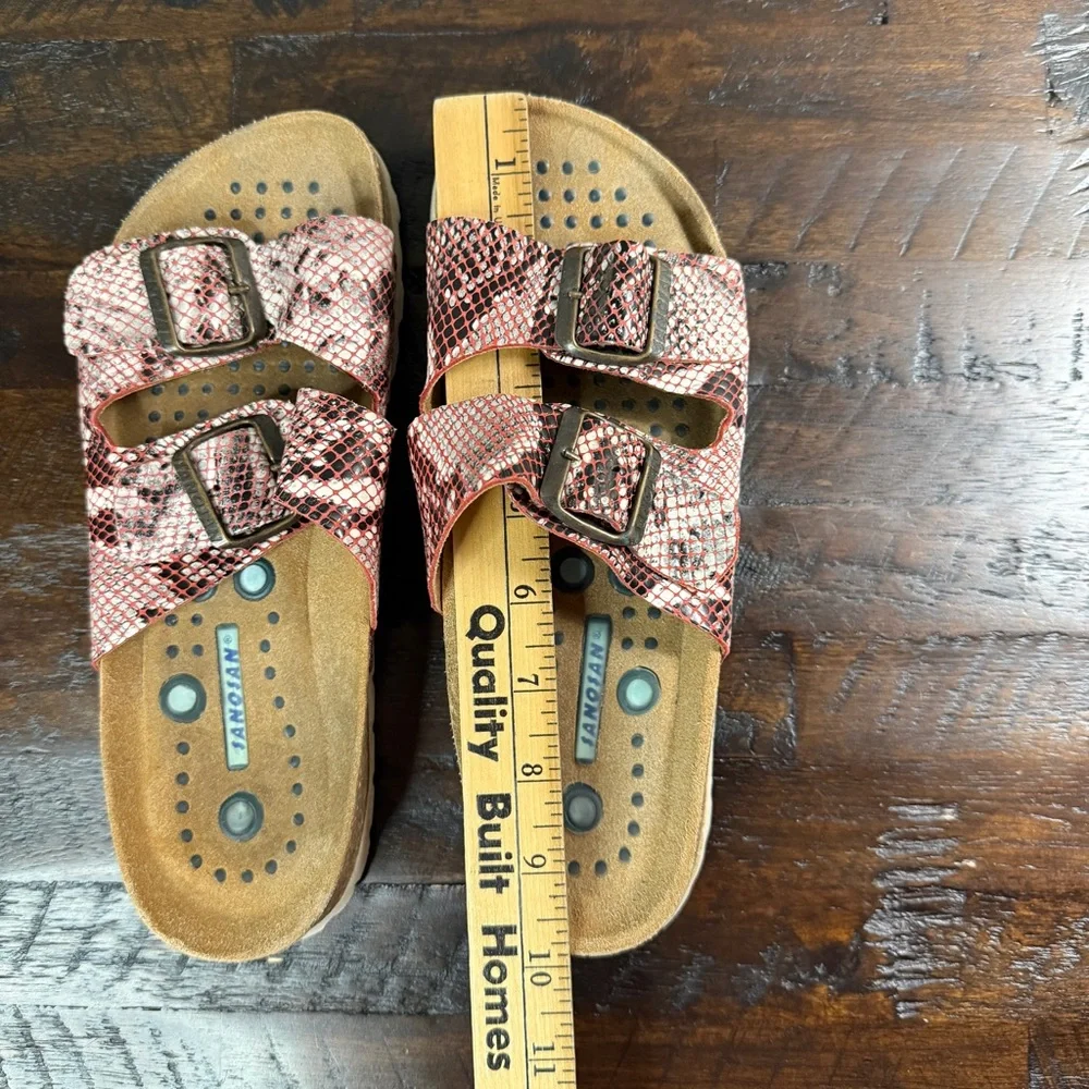 Sanosan Women's Aston Snake Leather Sietelunas Sandals Size 38